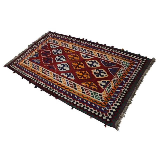 Vintage Qashqari Rug,, 1920s For Sale - Image 4 of 18
