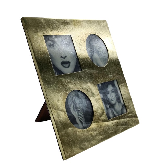 Metal Brass Multi-Photo Frame, Italy, 1970s For Sale - Image 7 of 7