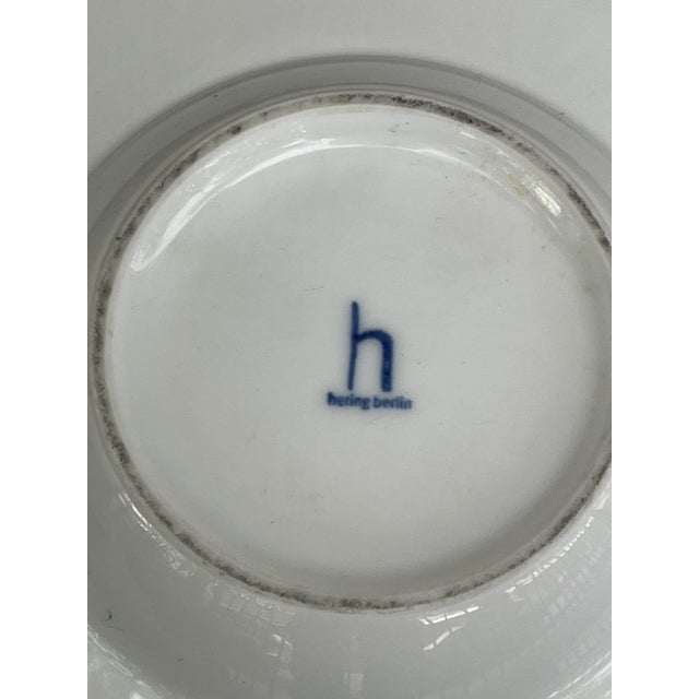 Hering Berlin Porcelain Ocean Wide Rim Bowl W/ Hand Painted Sturgeon Motif For Sale - Image 4 of 5