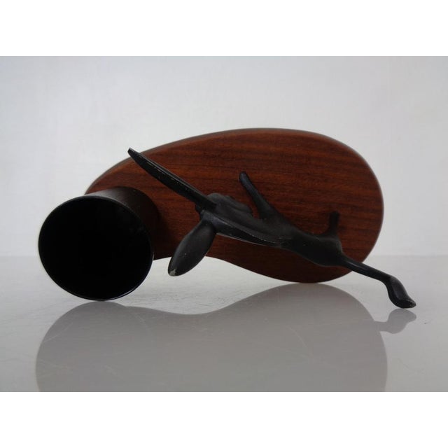 Black Metal and Teak Donkey Toothpick Holder, Germany, 1960s For Sale - Image 8 of 18