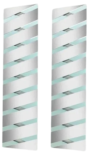 Sage Green Twill Mirrors by Mason Editions, Set of 2