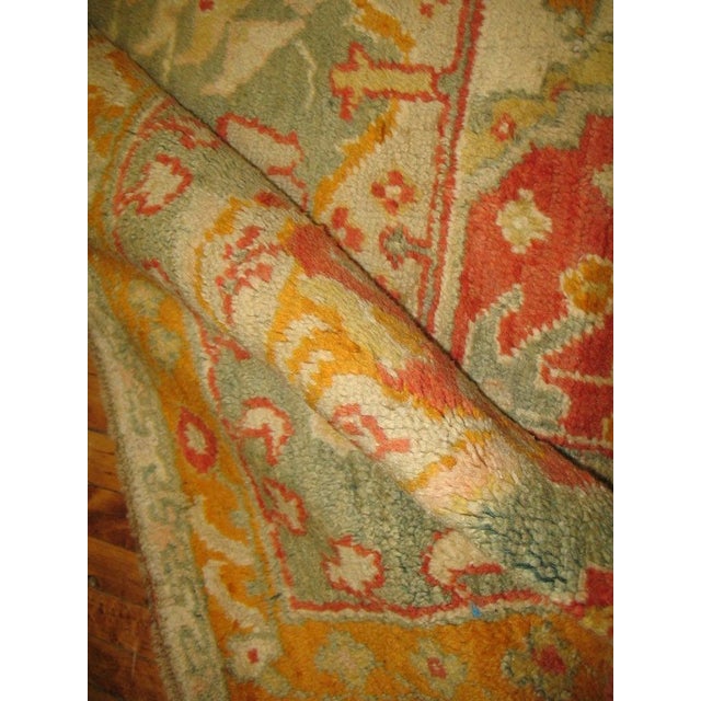 Textile Zabihi Collection Turkish Antique Oushak Carpet - 12'10" x 17'1" For Sale - Image 7 of 12