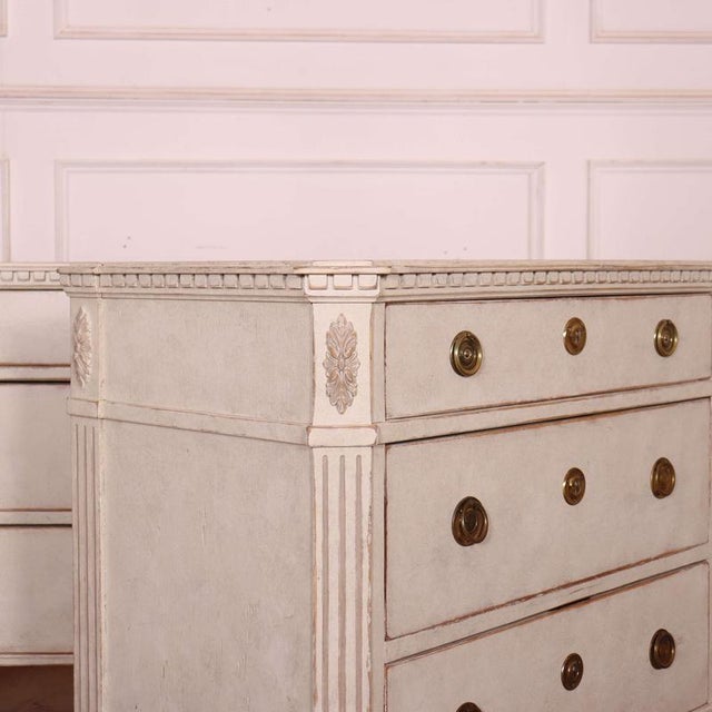 Swedish Painted Commodes, Set of 2 For Sale - Image 3 of 11