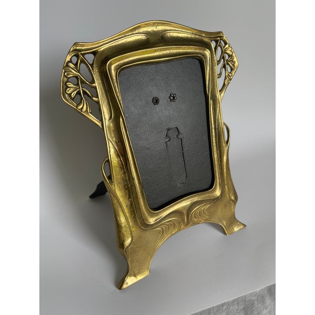 Early 20th Century Vienna Secession Cast Brass Picture Frame For Sale - Image 5 of 8