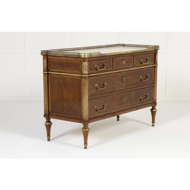 Antique French Mahogany Commode, 1700s For Sale - Image 5 of 11