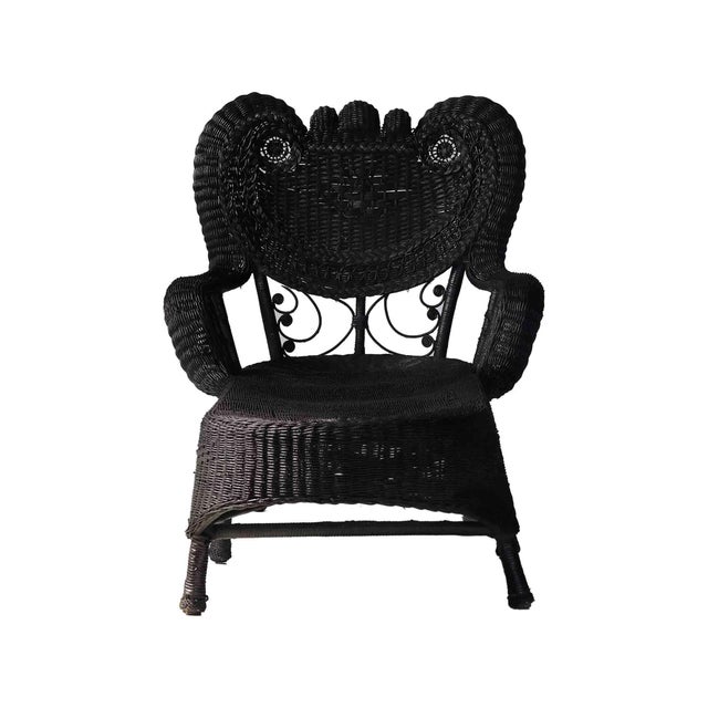 Victorian Antique Victorian Wicker Chaise Lounge Chair For Sale - Image 3 of 6