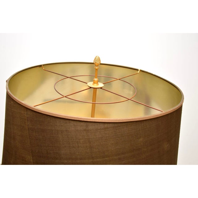 Vintage French Brass Floor Lamp, 1970s For Sale - Image 4 of 8