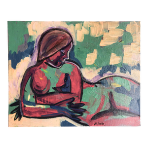 Contemporary Original Figurative Painting “Figure in Shadow and Light” by Cassandra Auker
