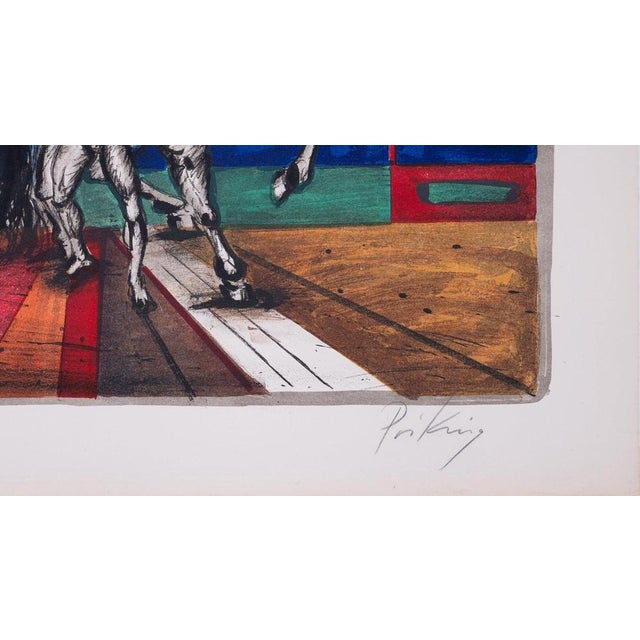 Franz Priking, Promenade équestre au Clair de Lune, Lithograph For Sale - Image 6 of 7