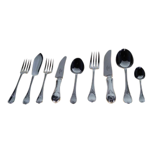 New Silver Flatware Set for 12- 119 Pieces Wellington Pattern- Complete Set