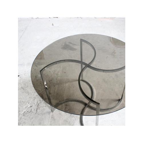 Typology Table with chairs (set) Dating 1970-79 Style Modernist / Space-age Origin Italy Materials Chromed steel, Leather...