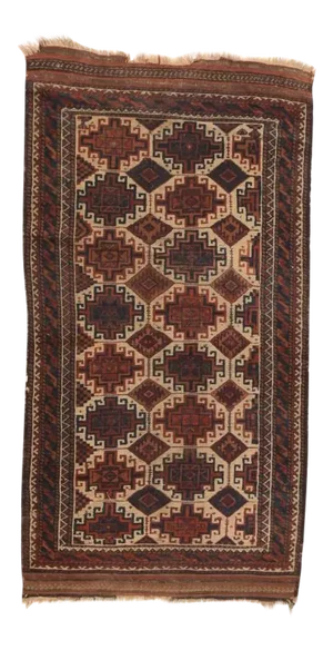 Antique Persian Balouch Tribal Rug 2'9'' X 5'2''
