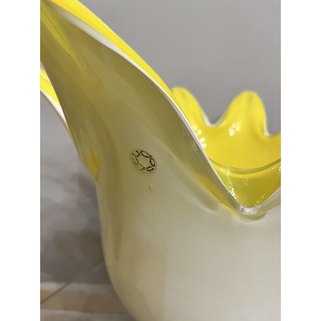 Yellow Murano Glass Flower Suspension from Leucos, 1960s For Sale - Image 7 of 8