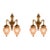 1980s French Louis XVI Gold Purple Crystal Wall Lamps Sconces-Pair For Sale