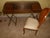 Vintage 1970's Drexel Oxford Square Campaign Style Desk Faux Brass Legs For Sale - Image 9 of 11