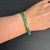 Vintage Malachite Inlay Bangle Bracelet Brass Gold Tone Thin Looks great on its own or add it to your bracelet stack....