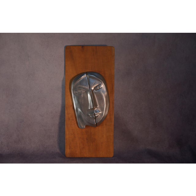 Wood Wooden Frame with Chrome Metal Face, 1950s For Sale - Image 7 of 7