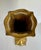 Antique Art Nouveau Gilt Metal Trumpet Altar Vase With Floral Relief For Sale - Image 9 of 14