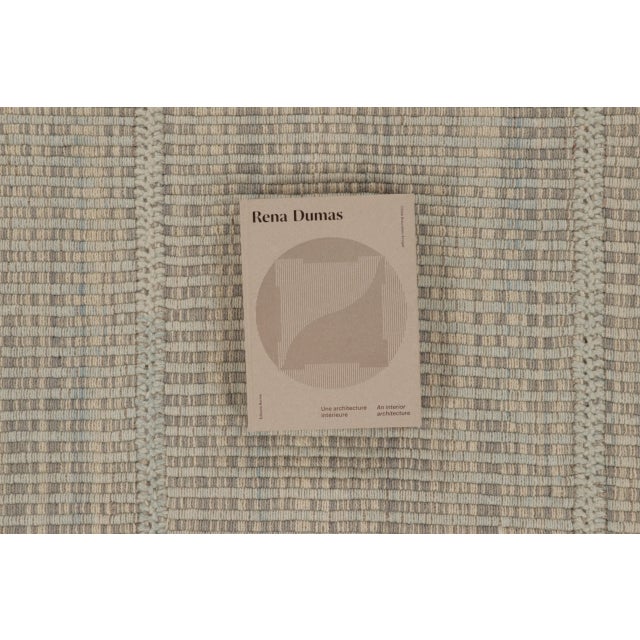 Rug & Kilim’s Contemporary Kilim, Beige with Gray Textural Stripes For Sale - Image 10 of 10