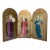 Late 20th Century Vintage 3-Panel Wood Screen of Hand Painted Angels For Sale