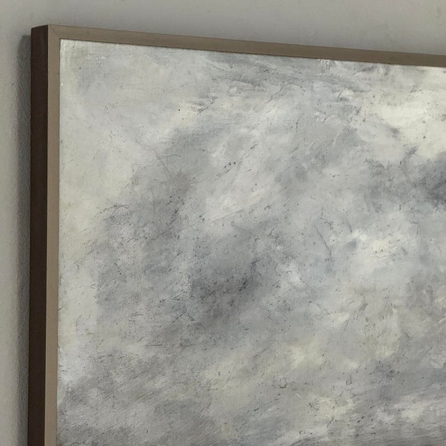 Mid Century Oil on Canvas by Francine Kerckx (1921-?) 'Stormy Seascape With Rocky Coast' For Sale - Image 15 of 17