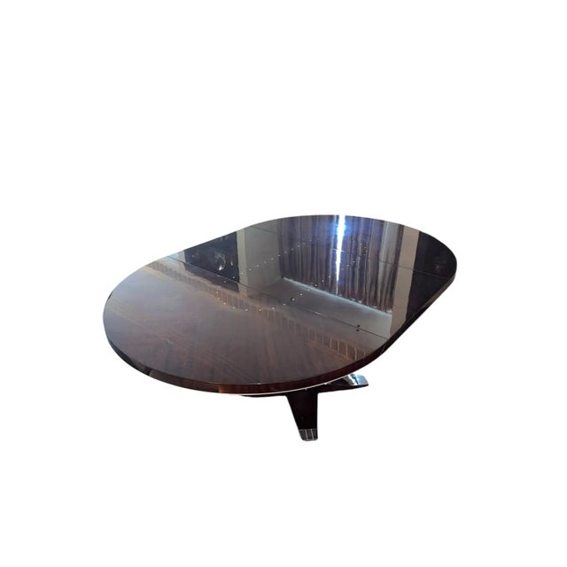Art Deco Evanson Dining Table With Extension For Sale - Image 3 of 11