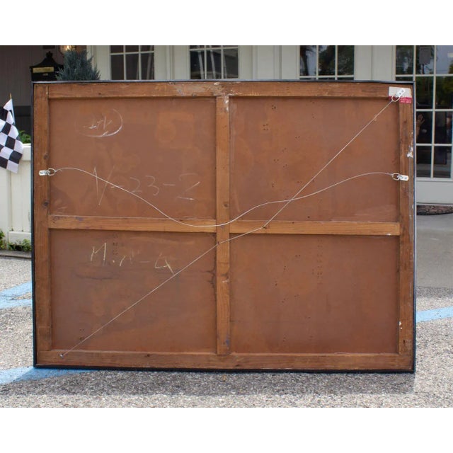 An abstract wall assemblage by American artist Michael Baum (1933-2021). This work features a black, white, and blue...