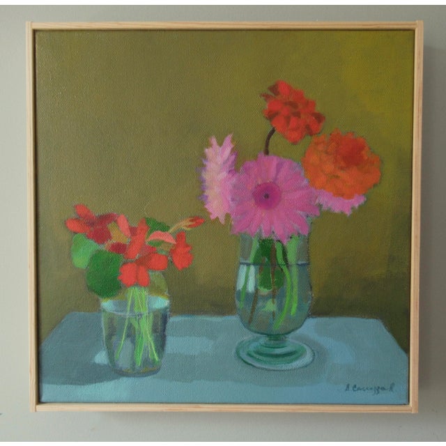 Nasturtium, Dahlia and Zinnia by Anne Carrozza Remick For Sale In Providence - Image 6 of 6