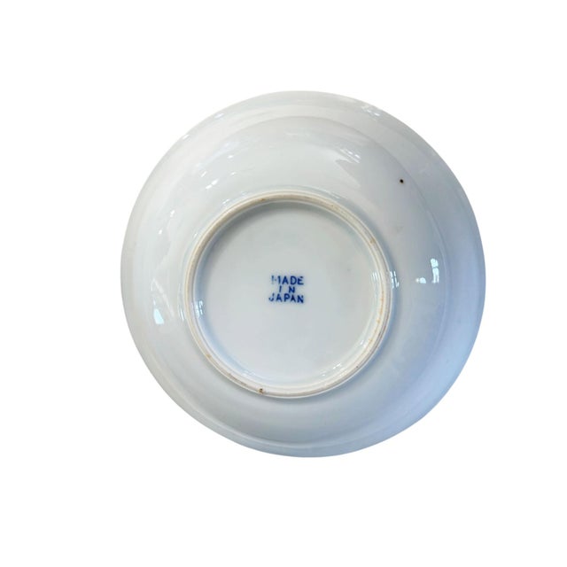 Japanese Vintage Blue and White Willow Pattern Decorative Set of 21 Plates Made in Japan For Sale - Image 3 of 12