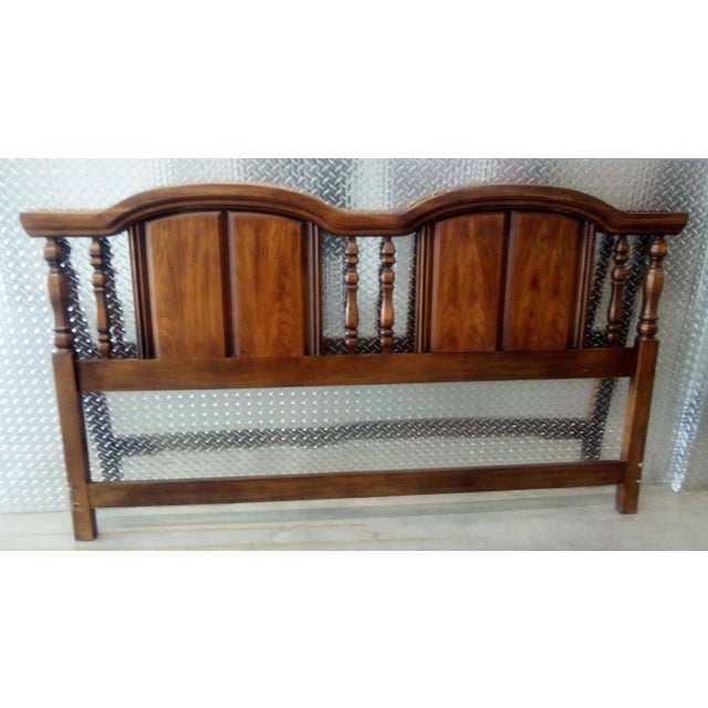 MidCentury Thomasville Vintage Style Headboard King Size Solid Wood