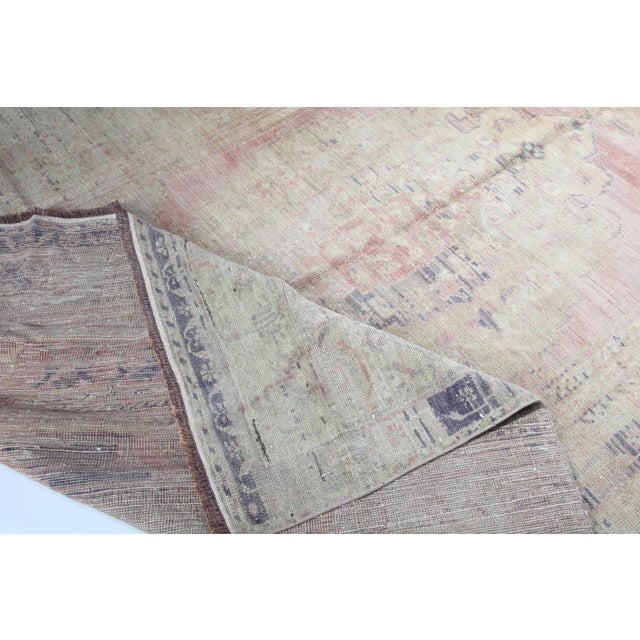 Vintage Turkish Oushak Rug – Faded Beauty in Earthy Tones -5' 5'' X 8' 2'' For Sale - Image 14 of 15