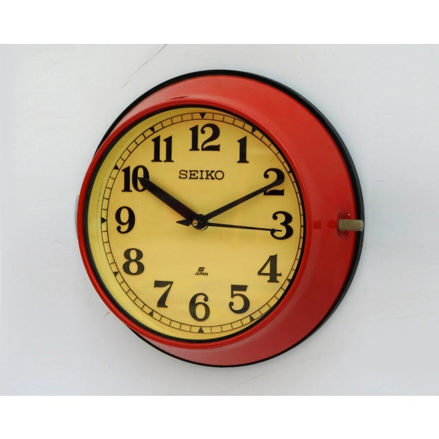Industrial Seikosha Co. Ltd Seiko - Industrial Wall Decor Clock For Sale - Image 3 of 6