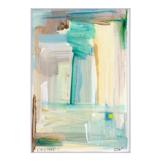 Contemporary Abstract Acrylic Painting on Paper, "Define" by JJ Hogan For Sale