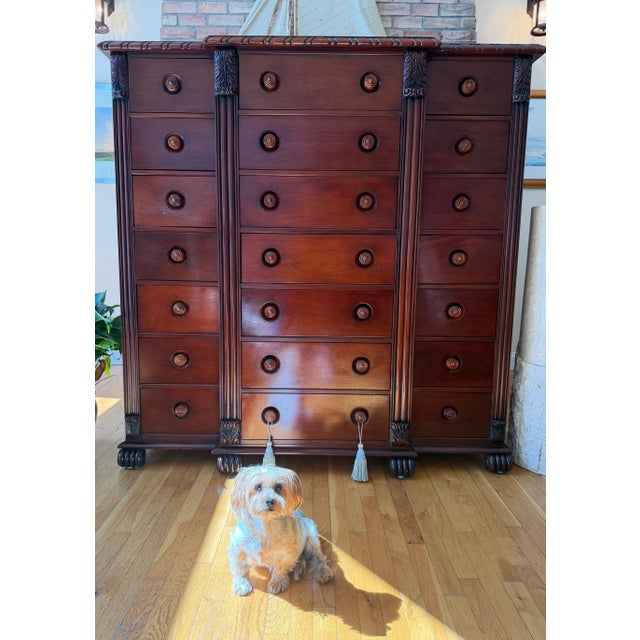 5 Foot Mahogany Chest of Drawers, by Ralph Lauren A rather self-possessed chest of drawers from Ralph Lauren Home,...