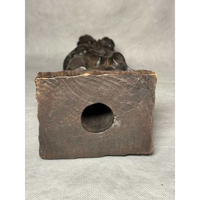 Wooden Madonna and Child Sculpture, 1950s For Sale - Image 12 of 13