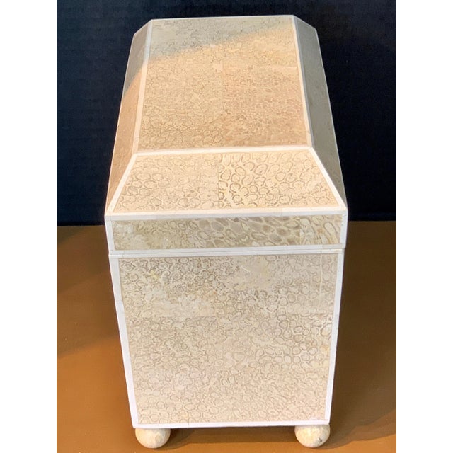 Lacquered Shell and Bone Tapered Sarcophagus Box, by Maitland- Smith For Sale - Image 12 of 12