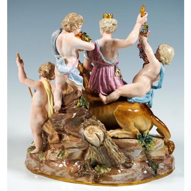 Baroque Large The Earth Allegorical Group by M.V. Acier for Meissen, Germany, 1850 For Sale - Image 3 of 12