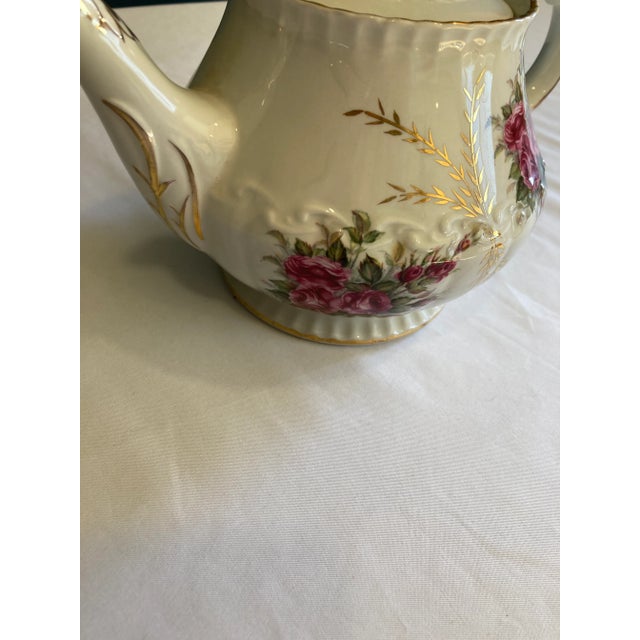 1950s Ellgreave English Floral Tea Pot For Sale - Image 4 of 9