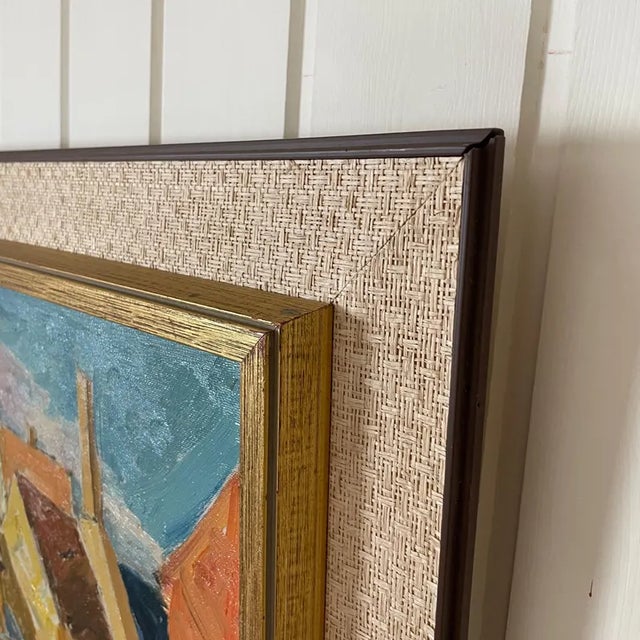 Mid 20th Century Danish Modernist Village Scene by Svend Nielsen For Sale - Image 12 of 17