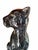 Vintage Black Ceramic Cat Cheetah Panther Statue Gold Accent Panther Sculpture |Hollywood Regency Animal Figurine For Sale - Image 10 of 11