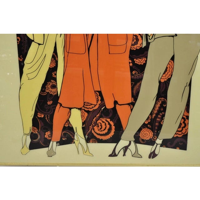 Vintage 1975 Polycast Acrylic Large Vogue Women's Fashion Retro Wall Art For Sale - Image 4 of 12