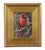 2020s Red Cardinal Bird Portrait Painting Including the Antiqued Gold Wood Frame For Sale - Image 5 of 5
