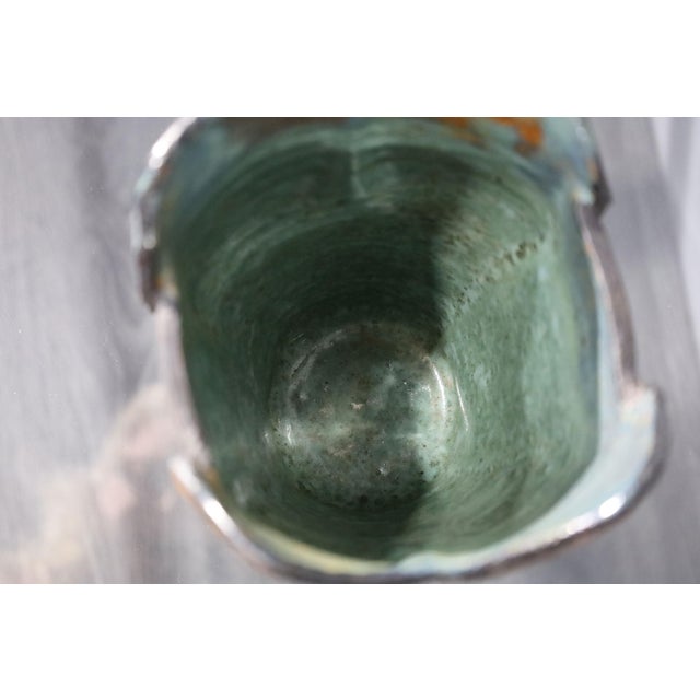 Early 21st Century Detailed Ceramic Vase, Illegibly Signed, Dtd. 2011 For Sale - Image 5 of 11