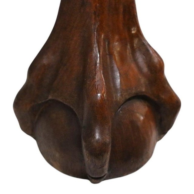 Chippendale Style Floral & Foliate Carved Mahogany Table C1900 For Sale - Image 10 of 15