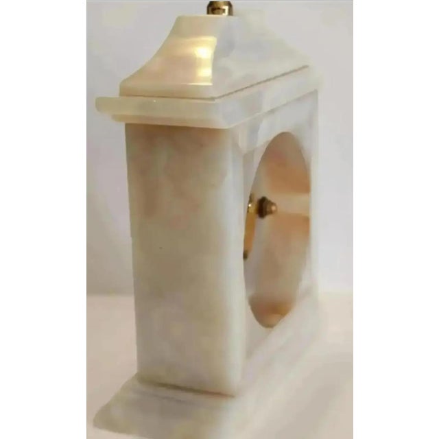 Dunhill 1930s Dunhill Art Deco Marble and Lapis Lazuli Mantel Clock For Sale - Image 4 of 11