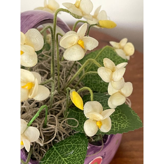 Easter Spring Sea Shell Floral Arrangement For Sale - Image 4 of 6