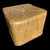 Complete your Mid-Century Modern interior with this **Vintage Cube Ottoman**, upholstered in classic **beige Naugahyde...