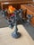 Massive and stunning 5-light silver plate Rococo style candelabra. Antique. Measures 16" 6" diameter on base 16" wide