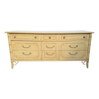 1970s Thomasville Allegro Faux Bamboo Dresser Sideboard or Credenza For Sale