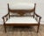 Traditional Antique Carved Spindle Back Carved Upholstered Settee For Sale - Image 3 of 10